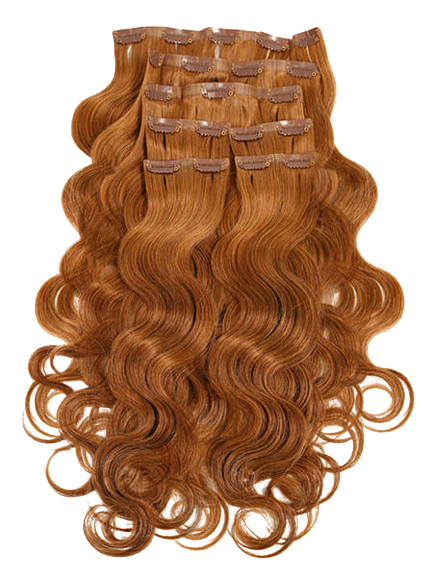 wavy seamless clip in human hair extensions