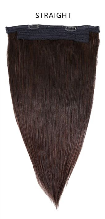Halo straight human hair extensions