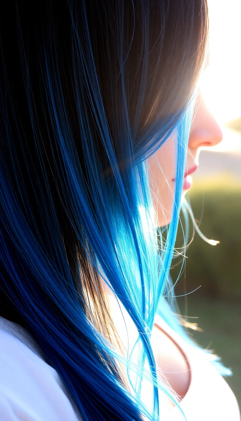 15 Fashionable Clip In Colored Extensions for a Quick Style Upgrade (Check Out #3!) - 1. Electric Blue Bliss