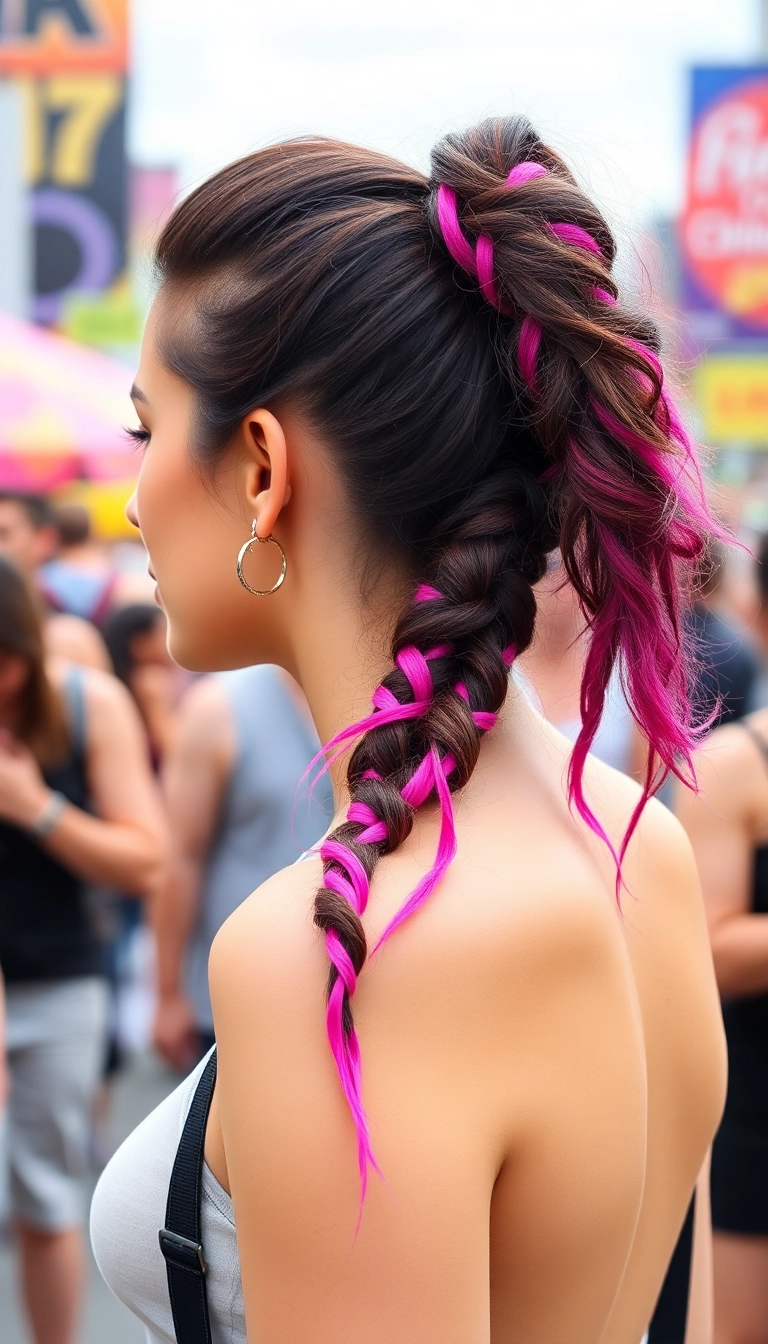 10 Stunning Wrap Around Ponytail Styles That'll Transform Your Look Instantly! - Colorful Wrap Around Ponytail