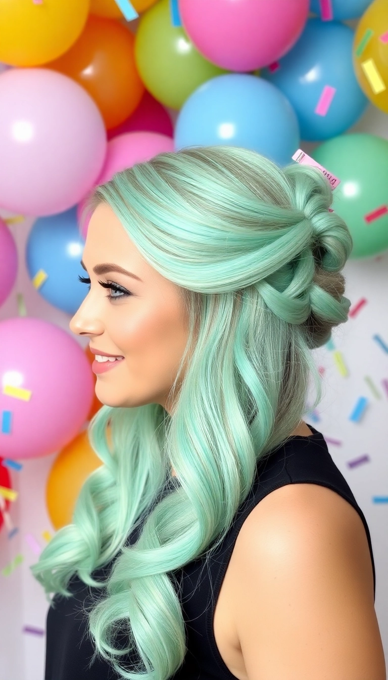 15 Fashionable Clip In Colored Extensions for a Quick Style Upgrade (Check Out #3!) - 7. Mint Green Dream