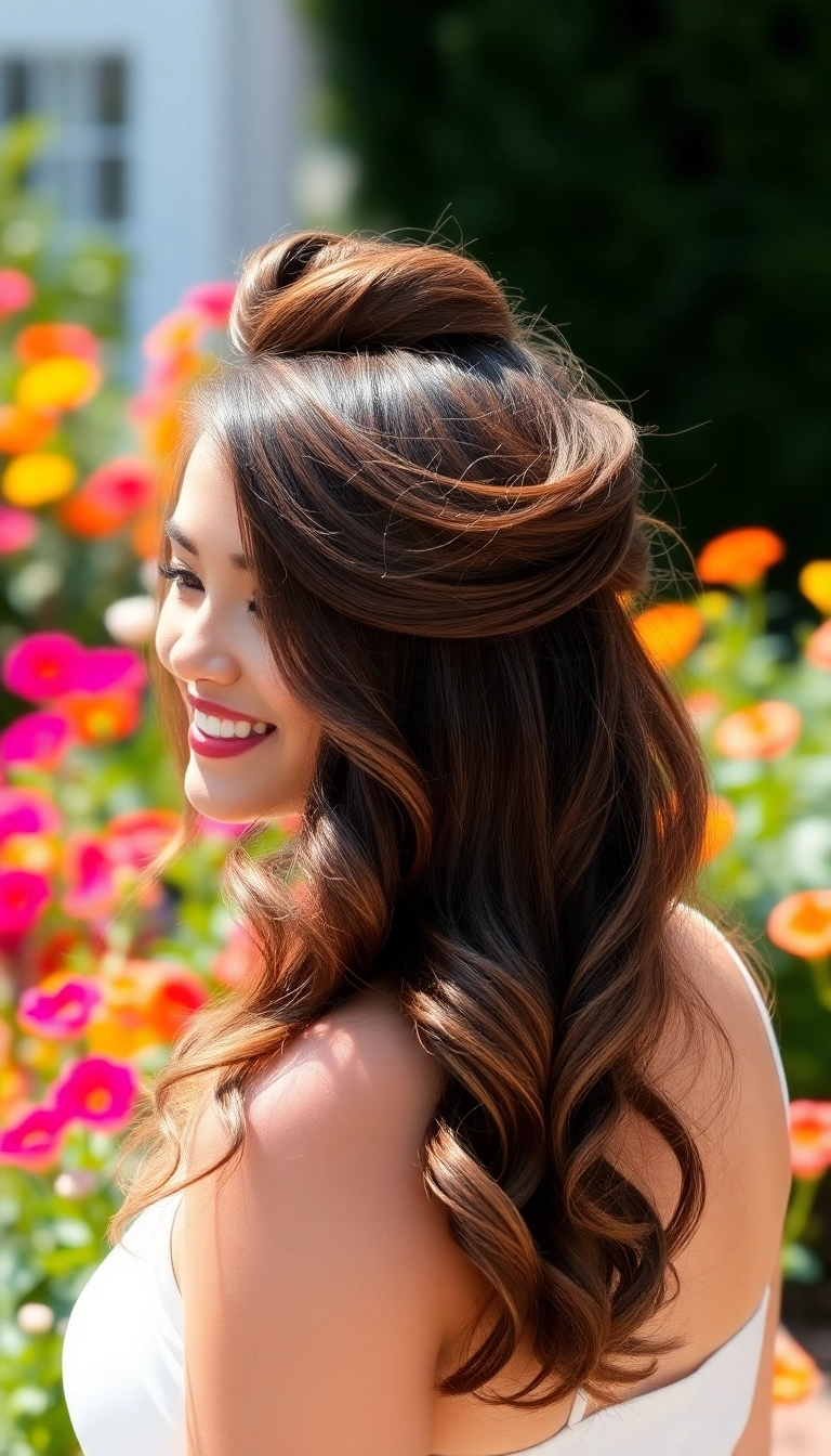 15 Stunning Shoulder Length Haircuts That'll Transform Your Look (You Won't Believe #9!) - 15. The Half-Up Half-Down Style