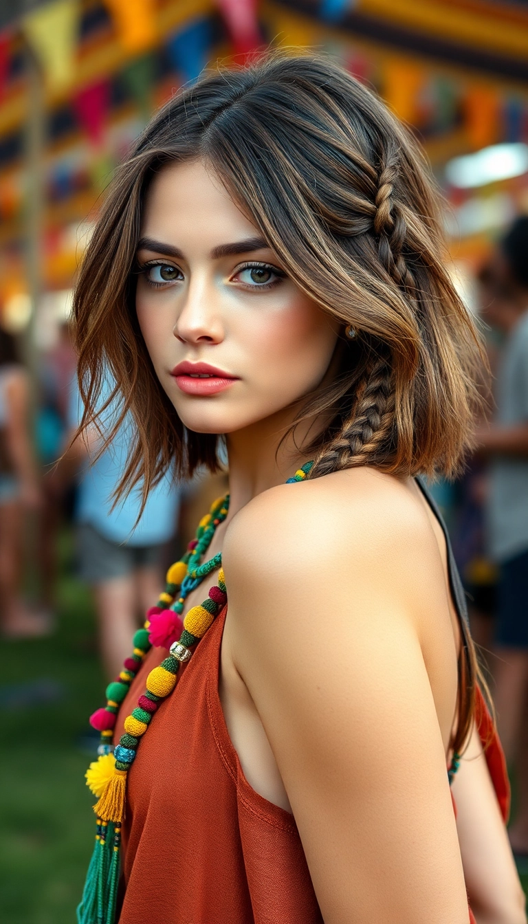 15 Stunning Shoulder Length Haircuts That'll Transform Your Look (You Won't Believe #9!) - 12. Braided Accents