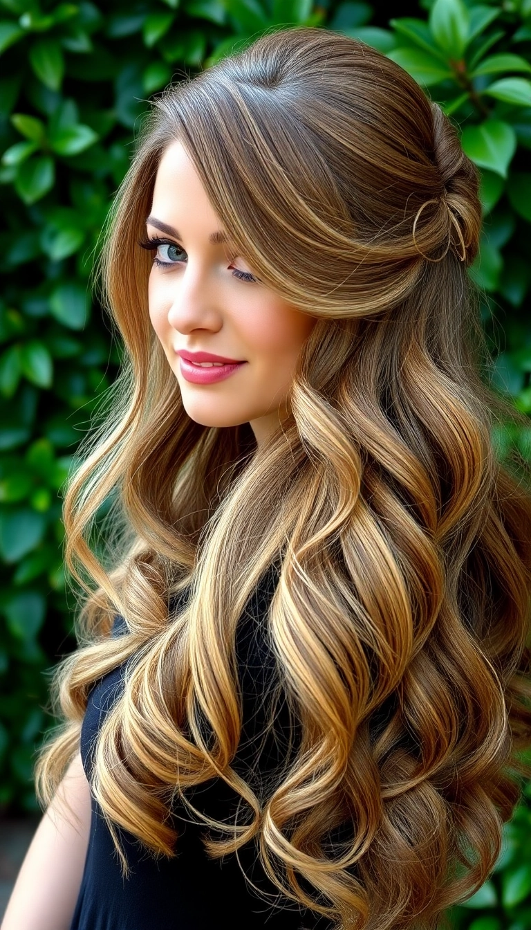 25 Luxurious 100% Human Hair Extensions That Will Make You Feel Like a Queen! - 13. Romantic Half-Up Styles