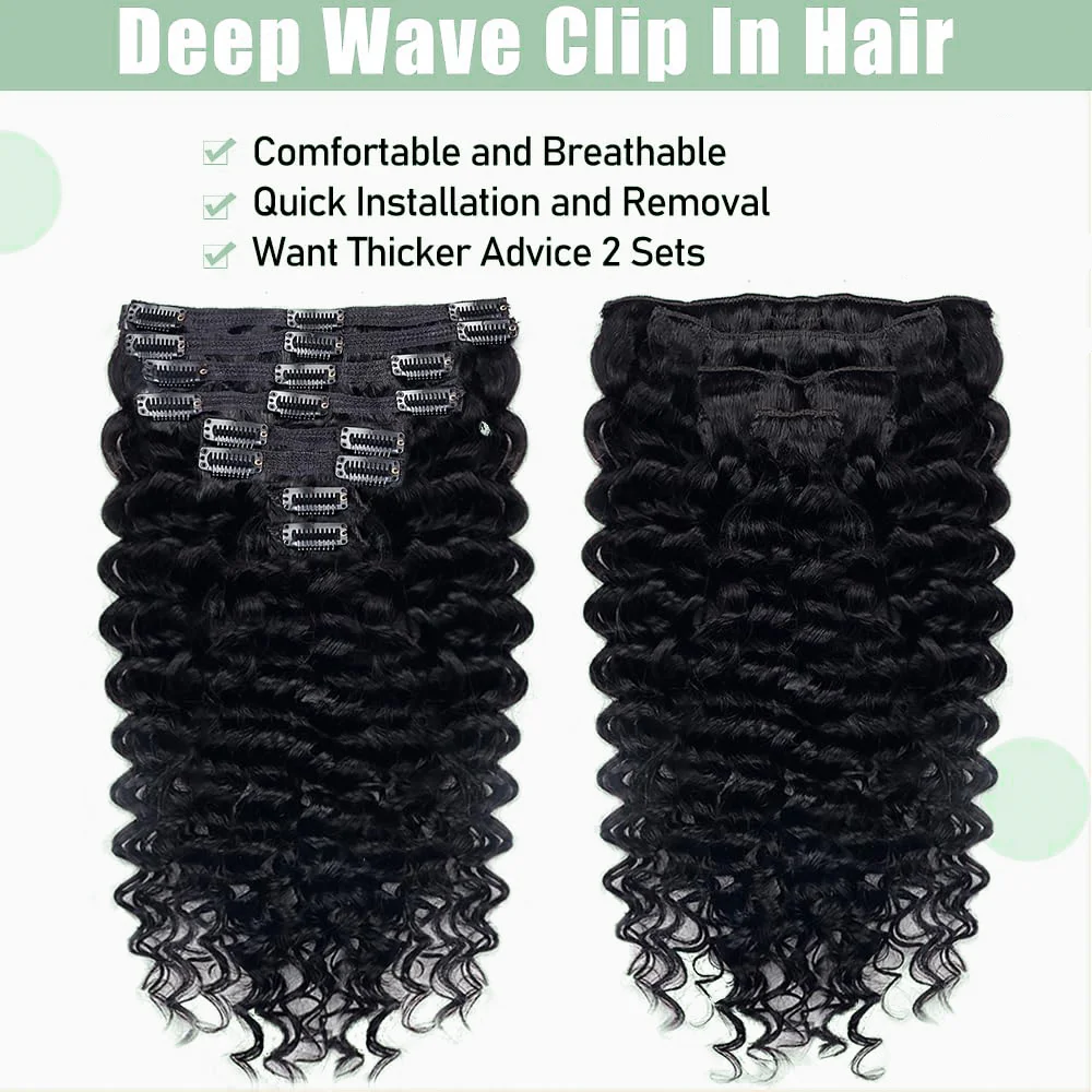 Human Hair Seamless Clip-In Extensions