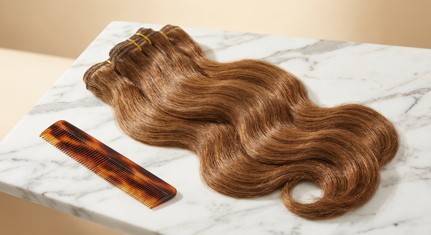 Double weft hair extensions for thin hair