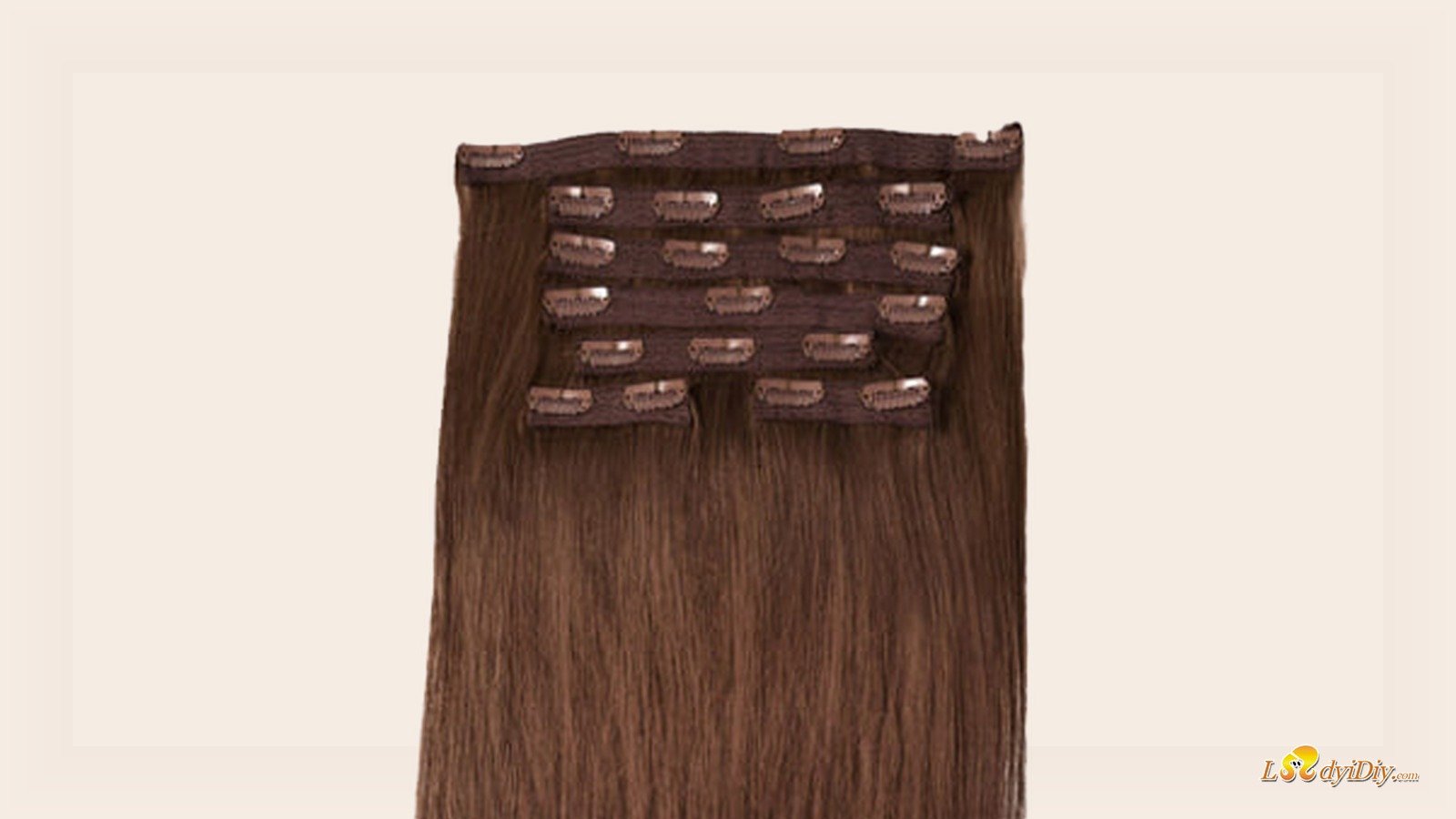 Close-up of Ladyidiy Classic fabric-stitched weft with color-matched clips and silicone sleeves