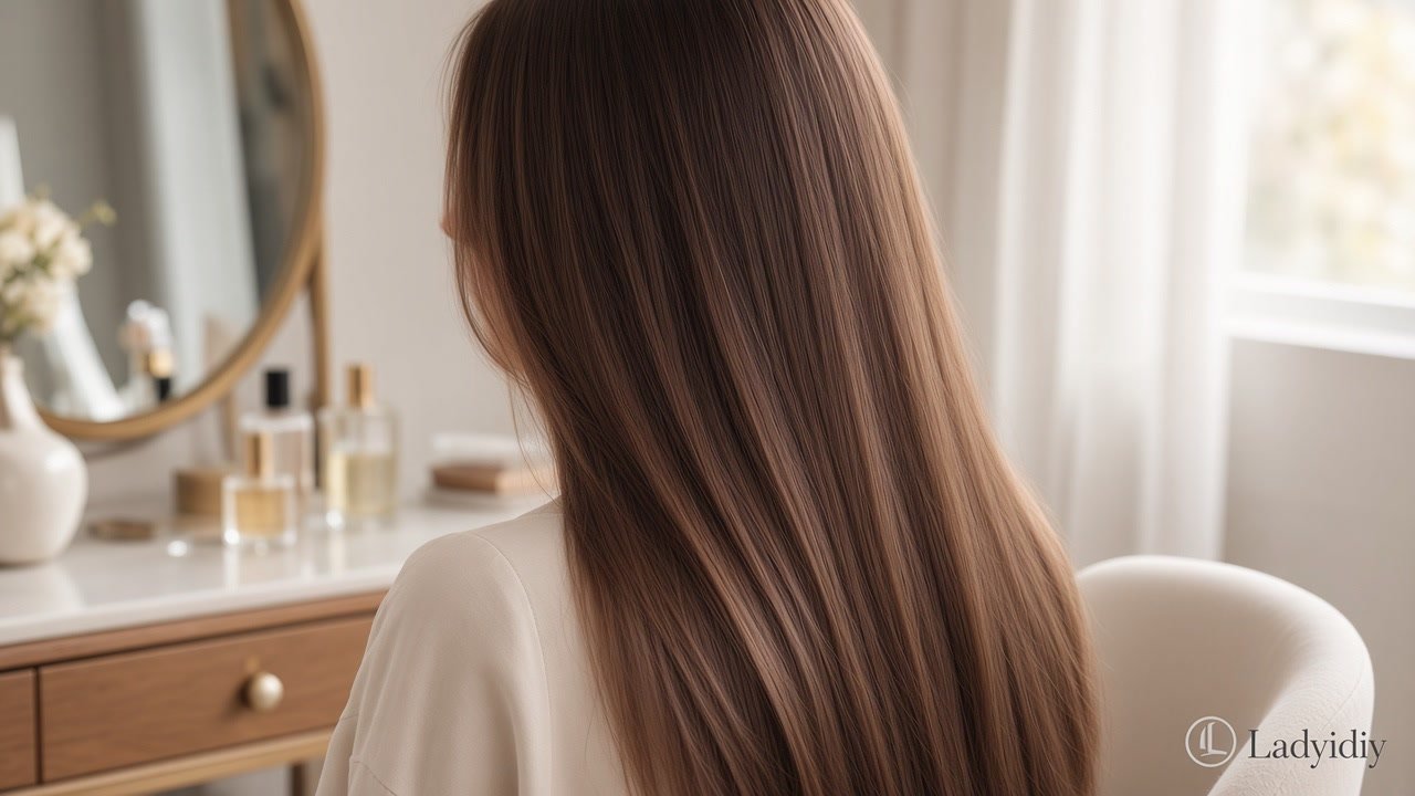 Natural-looking mid-back Remy length blend after Seamless clip-in wear