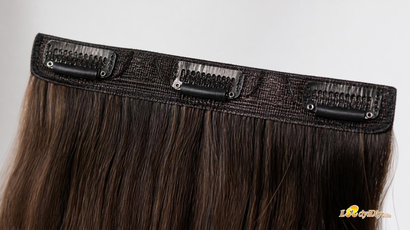 Ladyidiy Classic Remy clip-ins: fabric-stitched weft with color-matched silicone clips — volume build not Seamless PU