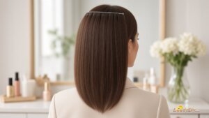 Halo hair extensions for fine hair: Ladyidiy Secret Wire Remy one-piece weft fit guide